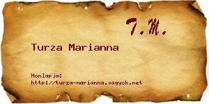 Turza Marianna névjegykártya